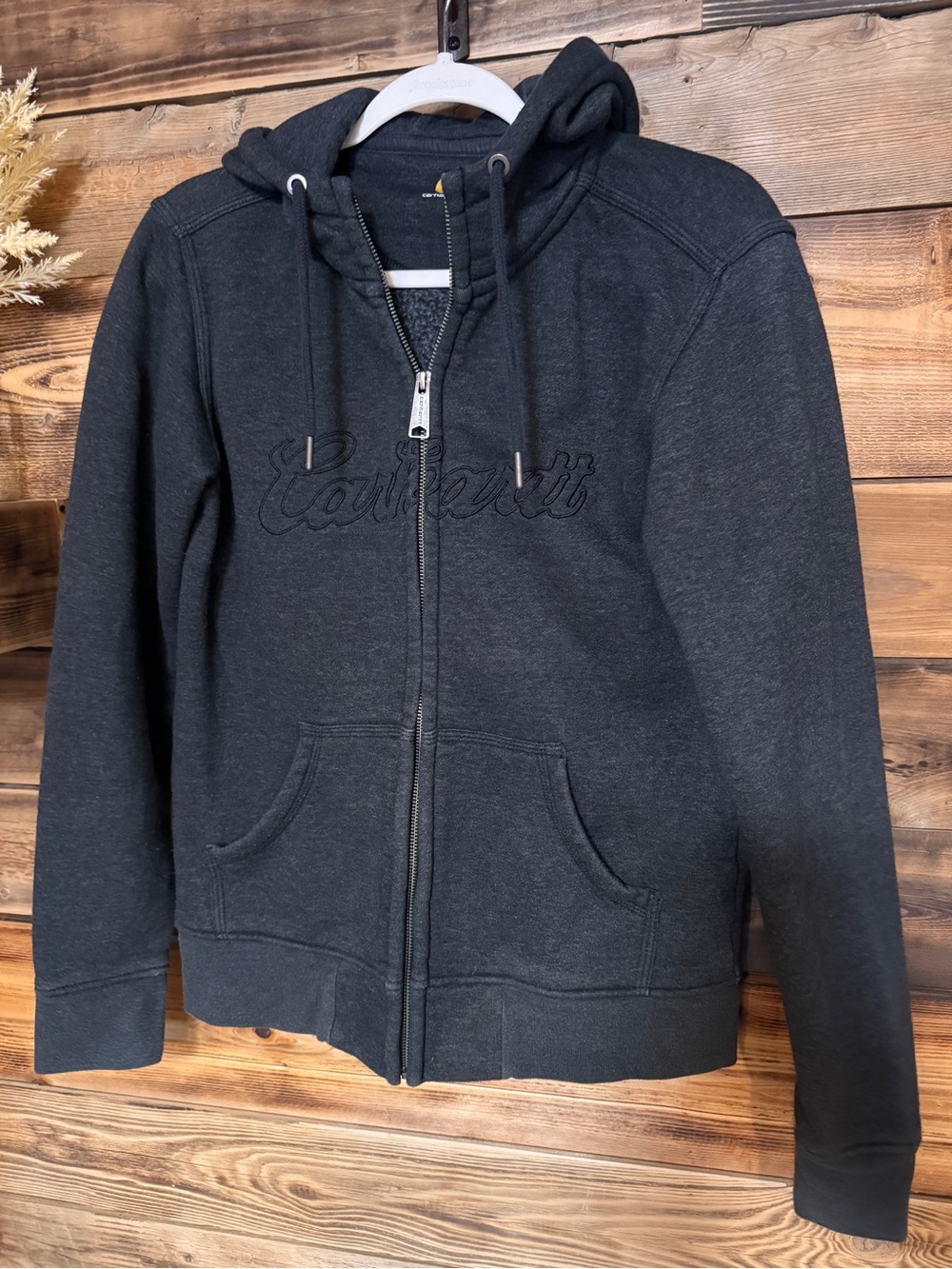 Carhartt Women's Black Full-Zip Hooded Jacket | Size Small 4-6